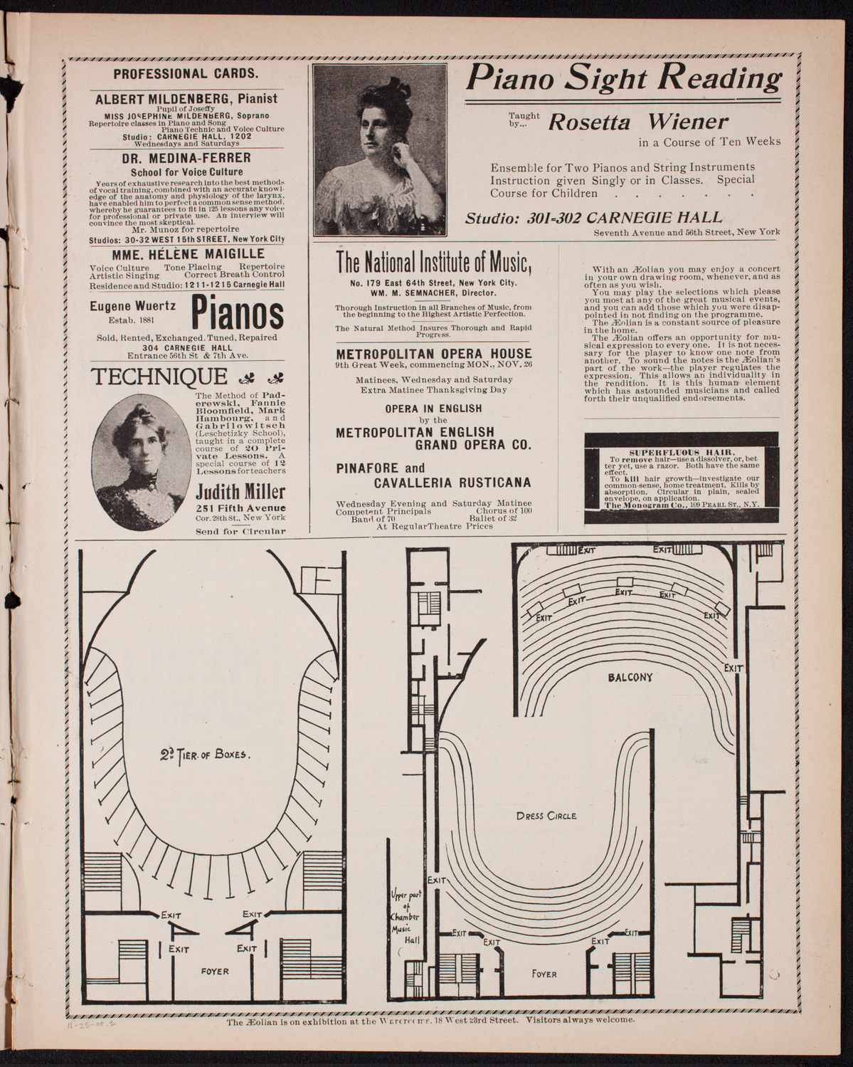 Meeting: YMCA - Mass Meeting for Men, November 25, 1900, program page 3