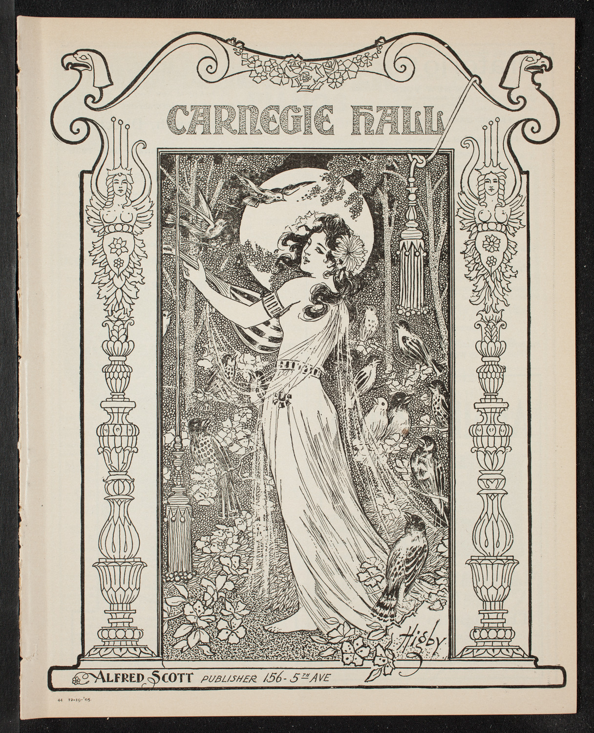New York Symphony Orchestra, December 19, 1905, program page 1
