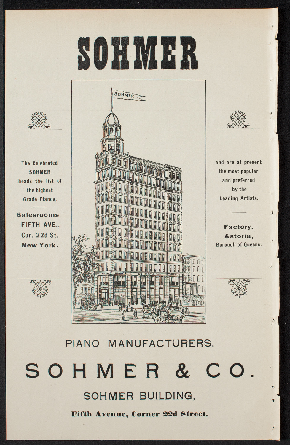 Sig. A. Farini's Tenth Annual Subscription Concert, January 24, 1899, program page 2