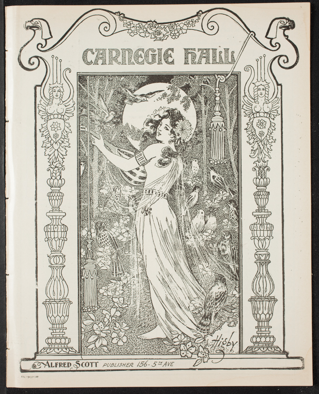 New York Symphony Orchestra, March 31, 1907, program page 1