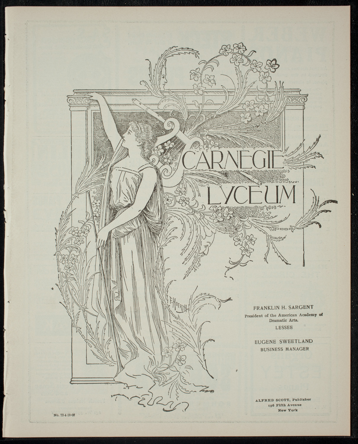 Fifth Annual Concert by the Pupils of Angelo Caramés, April 18, 1902, program page 1