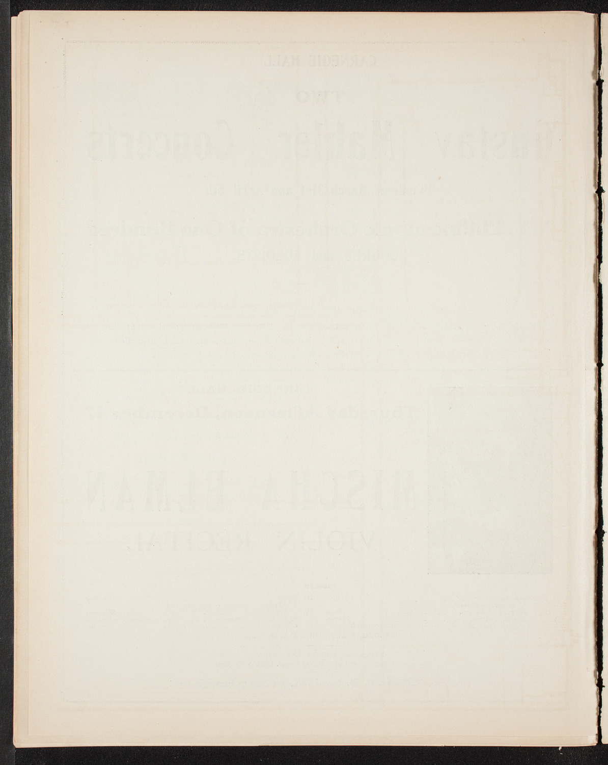 New York Symphony Orchestra, December 13, 1908, program page 12