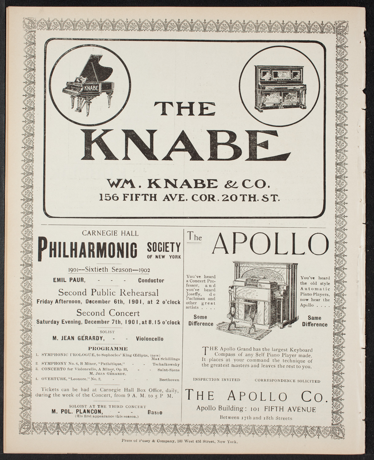 Benefit: St. Mark's Hospital, November 30, 1901, program page 10