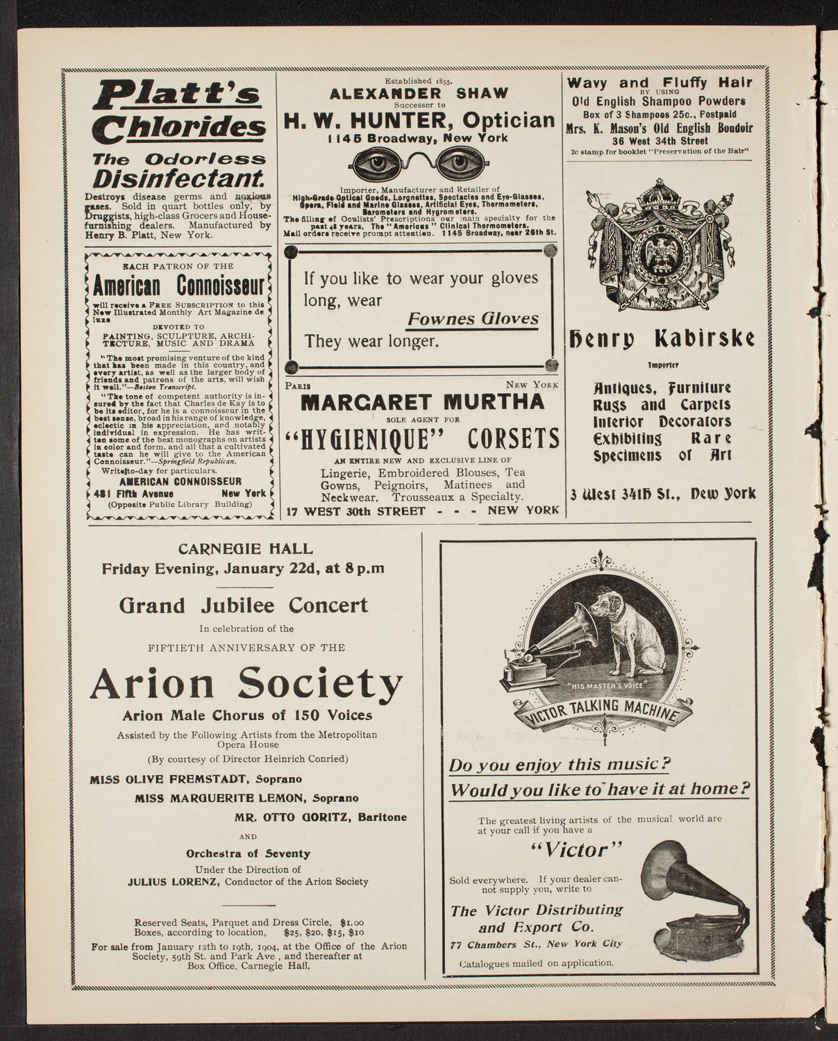 New York Philarmonic, January 9, 1904, program page 2