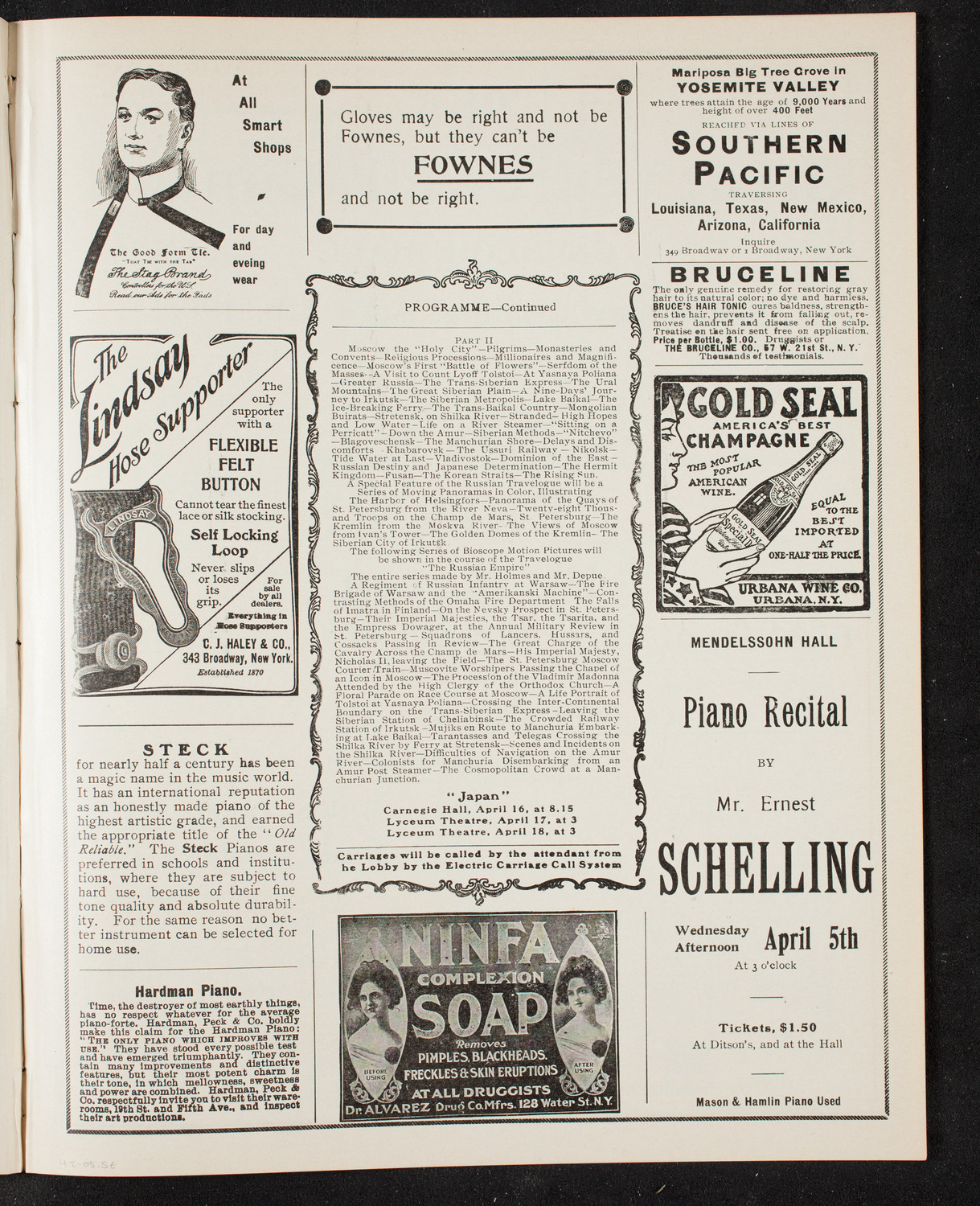 Burton Holmes Travelogue: Beautiful Ireland, April 2, 1905, program page 9