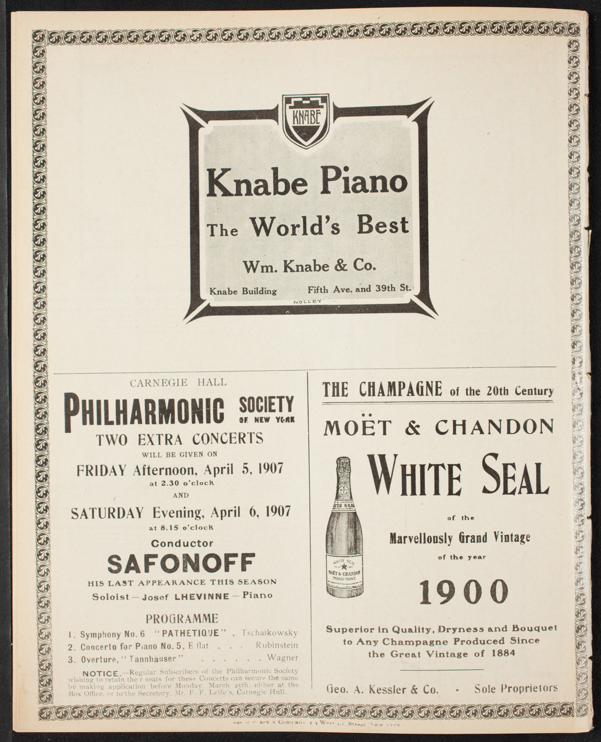 New York Philharmonic, March 16, 1907, program page 14