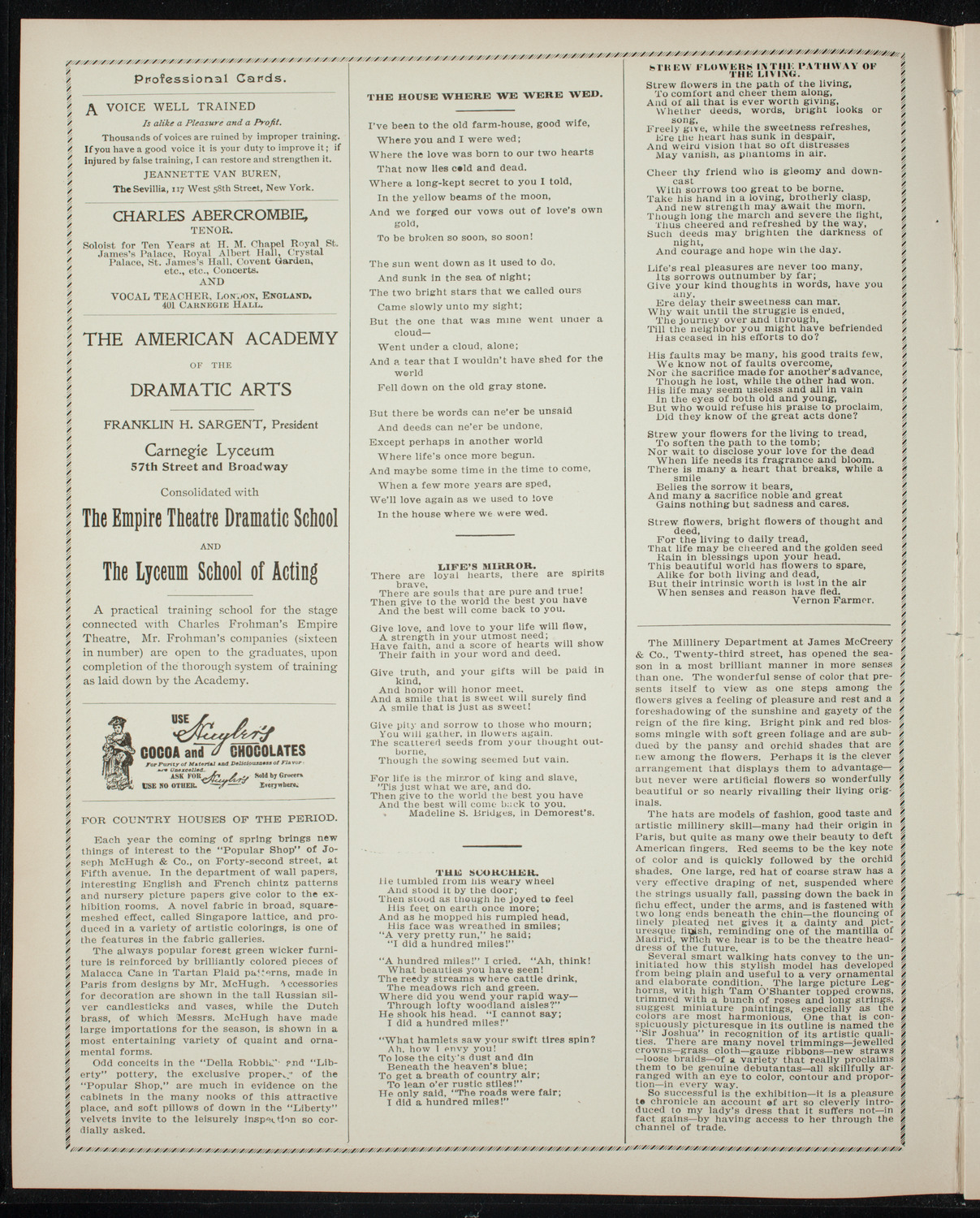 American Union of Swedish Singers, June 1, 1897, program page 2