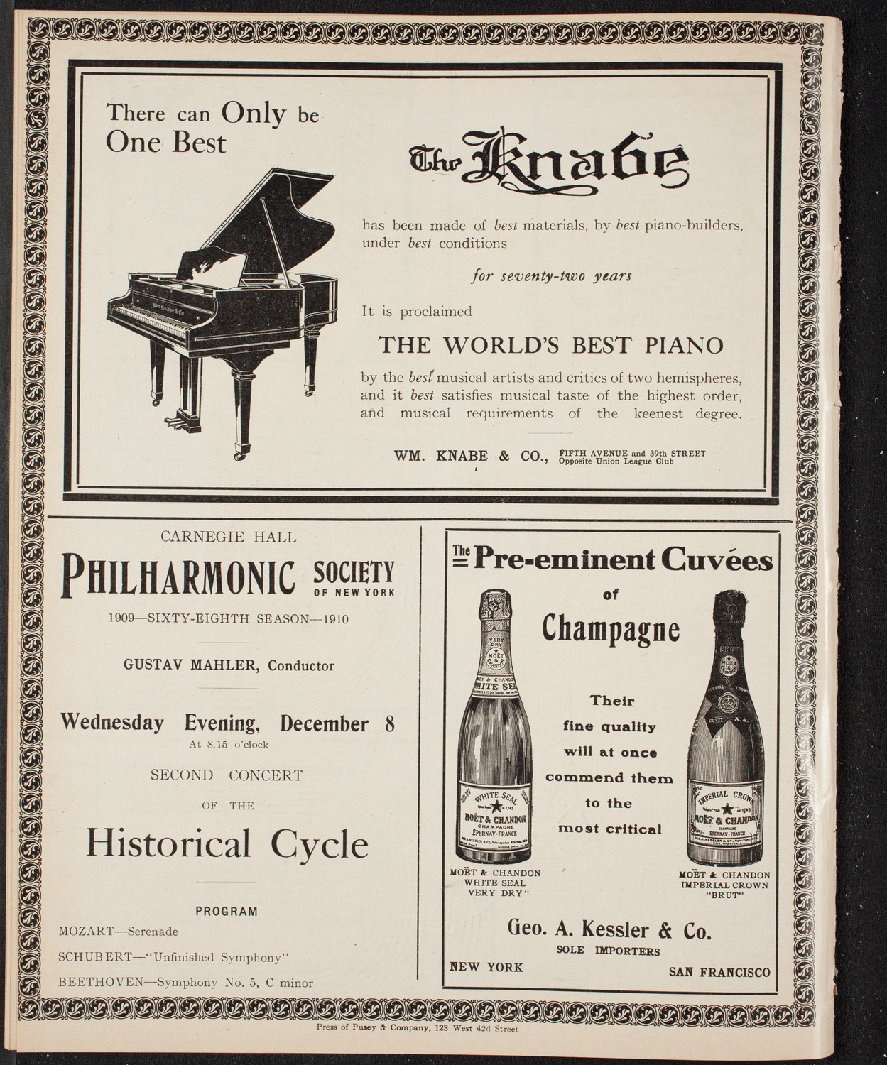 Teresa Carreño, Piano, December 4, 1909, program page 12