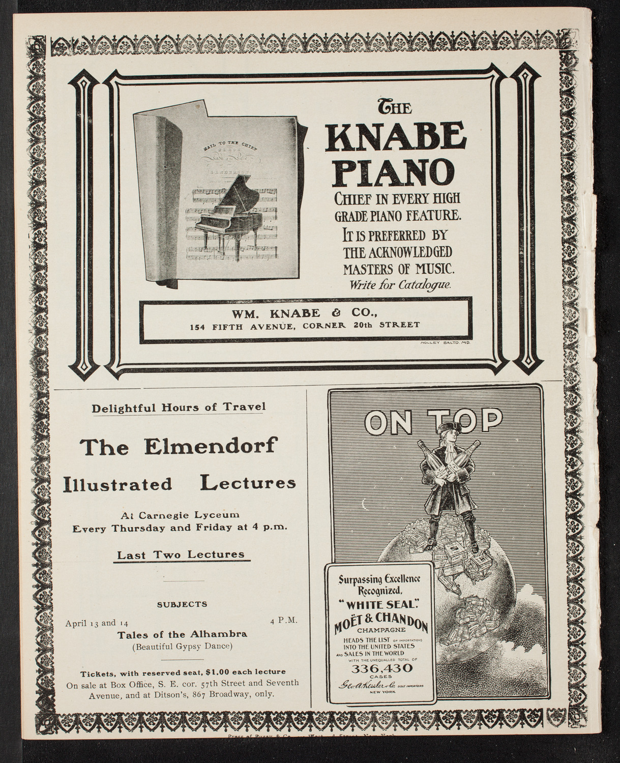 Franz von Vecsey, Violin, with the New York Symphony Orchestra, April 8, 1905, program page 12
