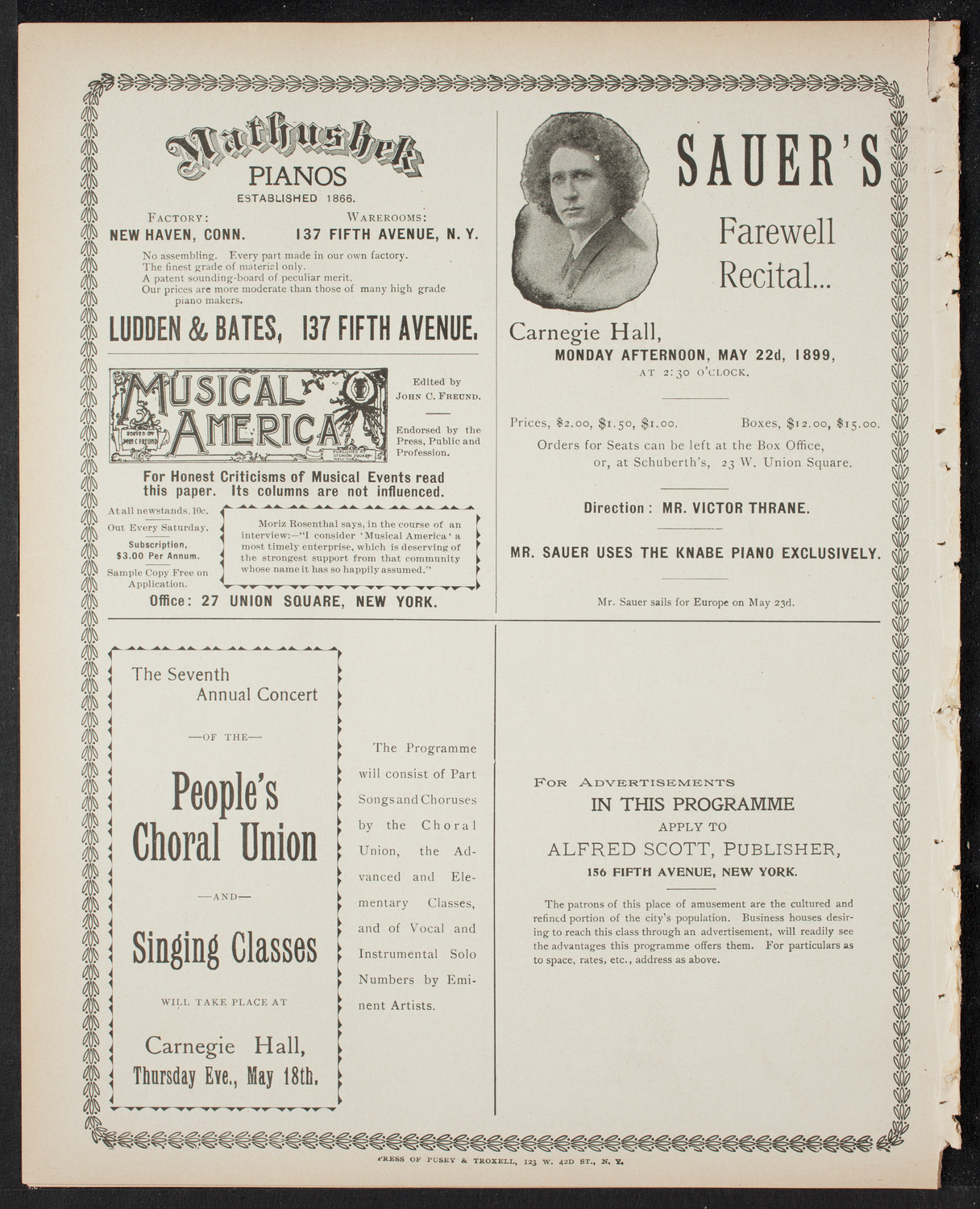 Rally: Volunteers of America, April 24, 1899, program page 8