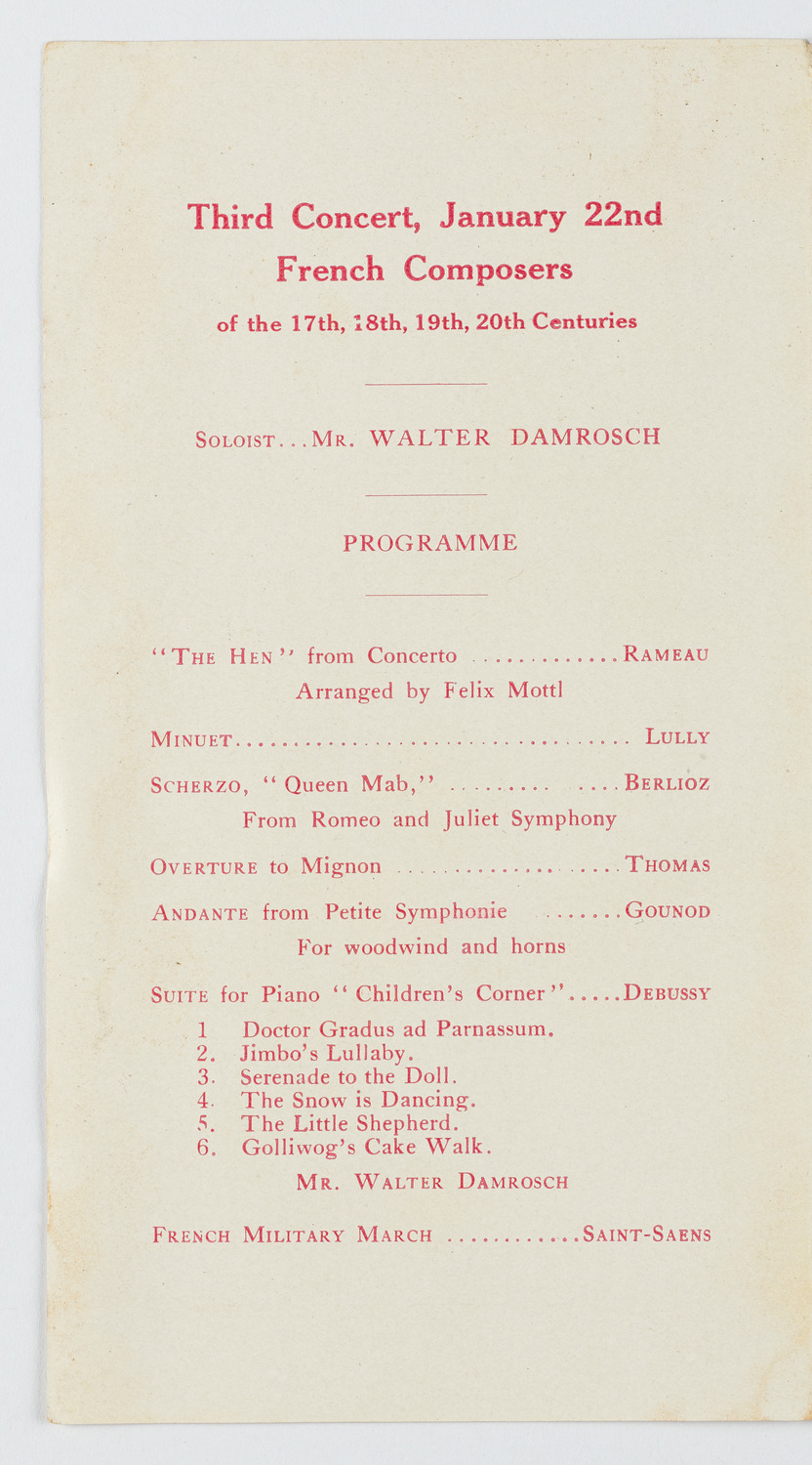 Symphony Concert for Young People, 1910