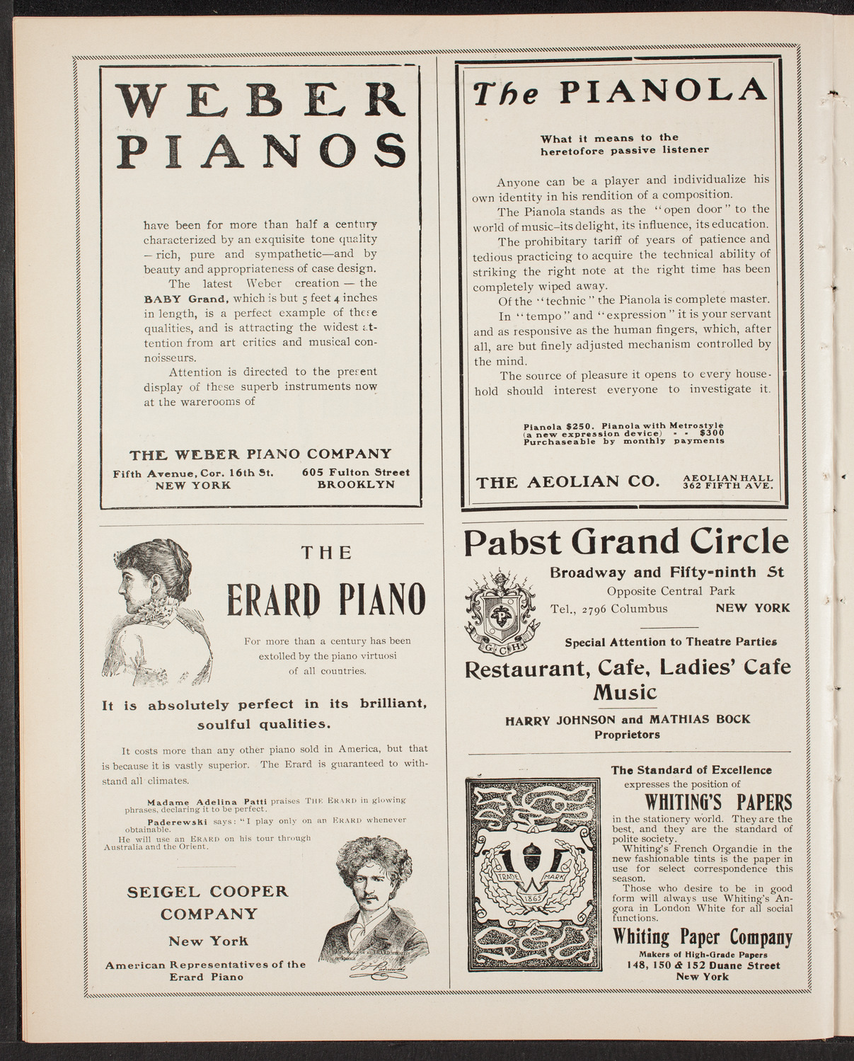 Maurice Kaufmann with New York Symphony Orchestra, November 18, 1903, program page 6