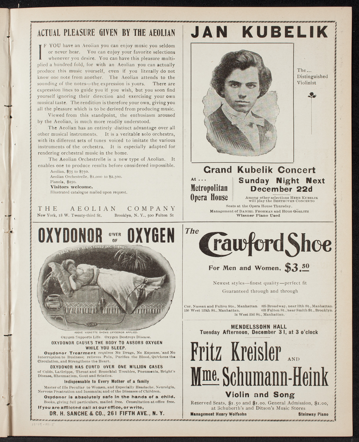 Musical Art Society of New York, December 19, 1901, program page 9