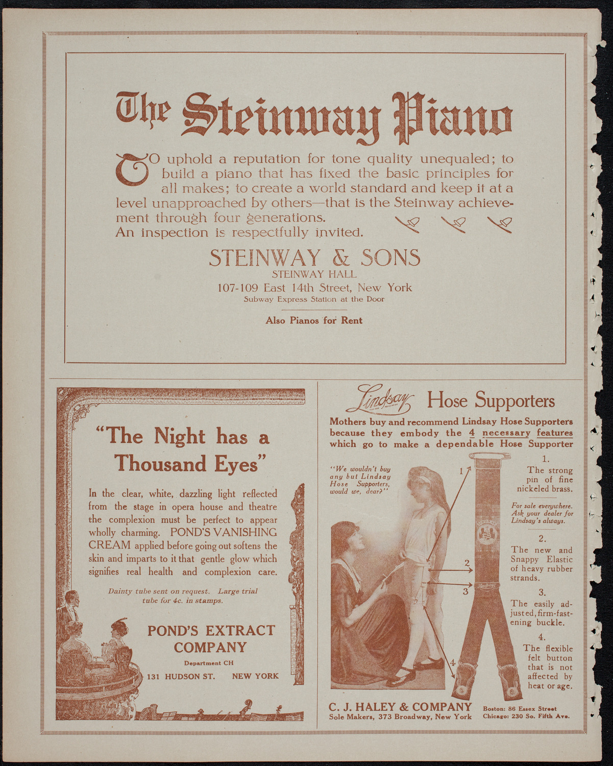 People's Symphony Concert, November 9, 1913, program page 4