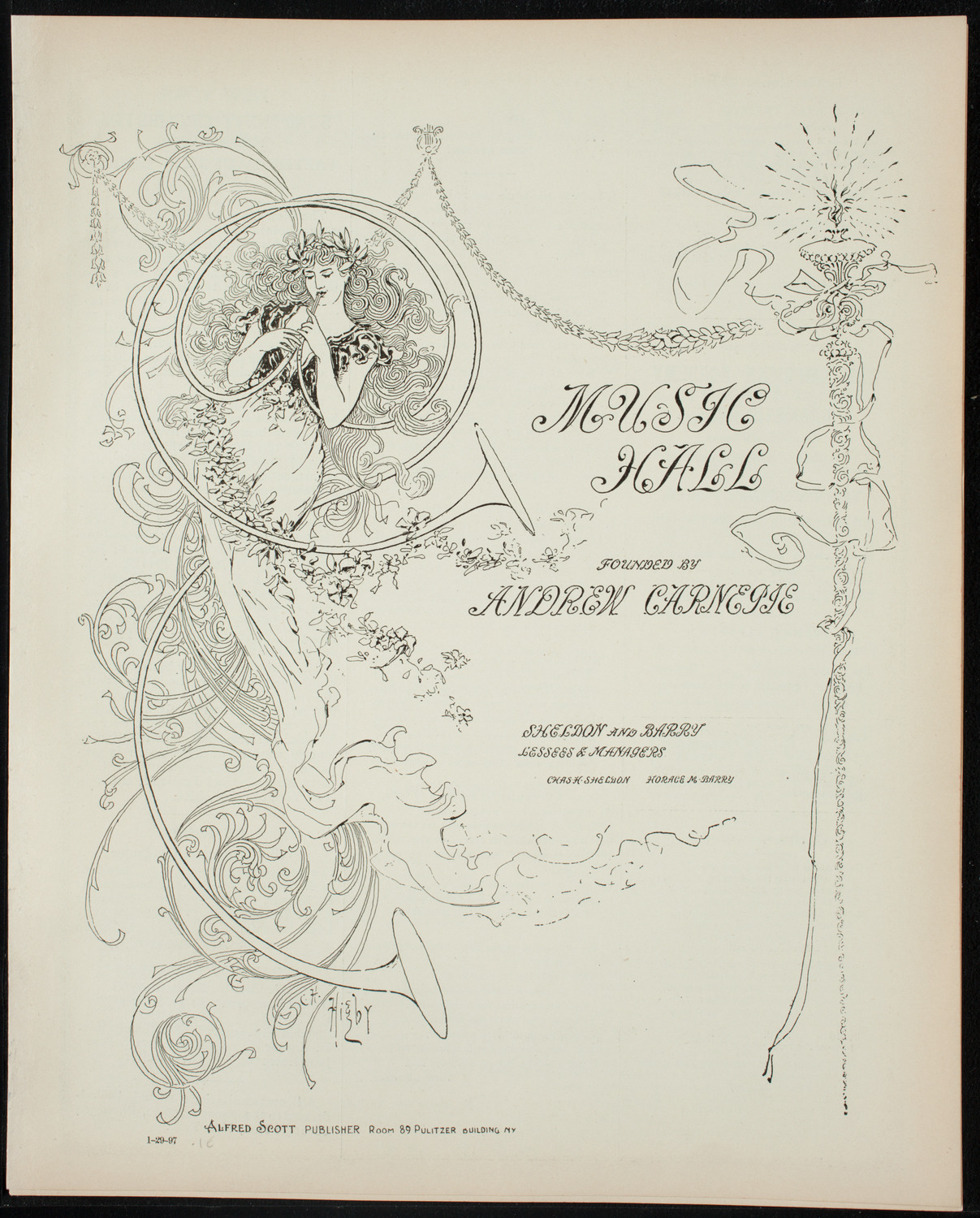 New York Academy of Medicine: 50th Anniversary, January 29, 1897, program page 1