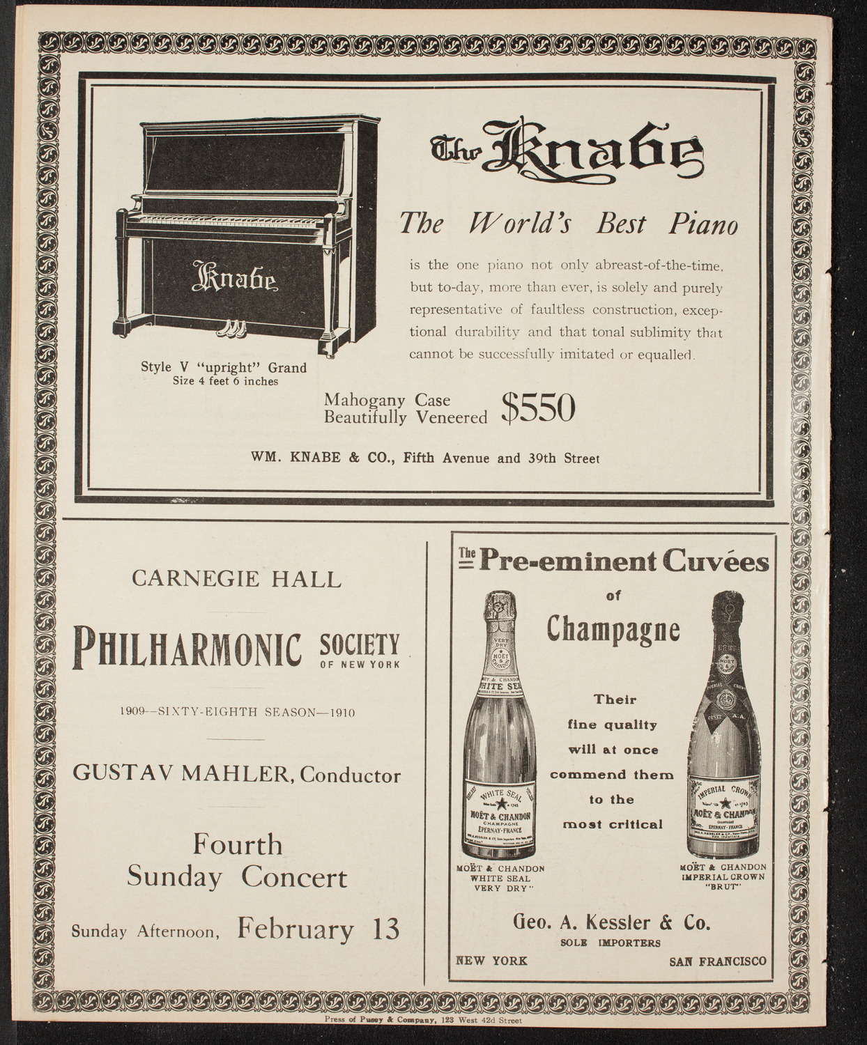 German Liederkranz, February 12, 1910, program page 12
