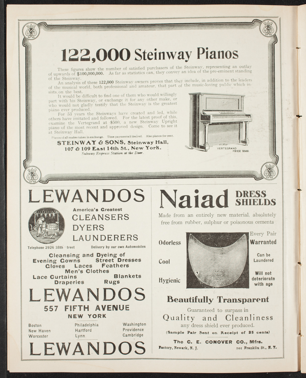 New York Philharmonic, April 6, 1907, program page 4