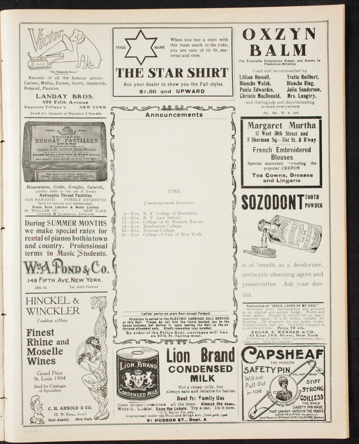 Grand Army of the Republic Memorial Day Exercises, May 30, 1907, program page 3