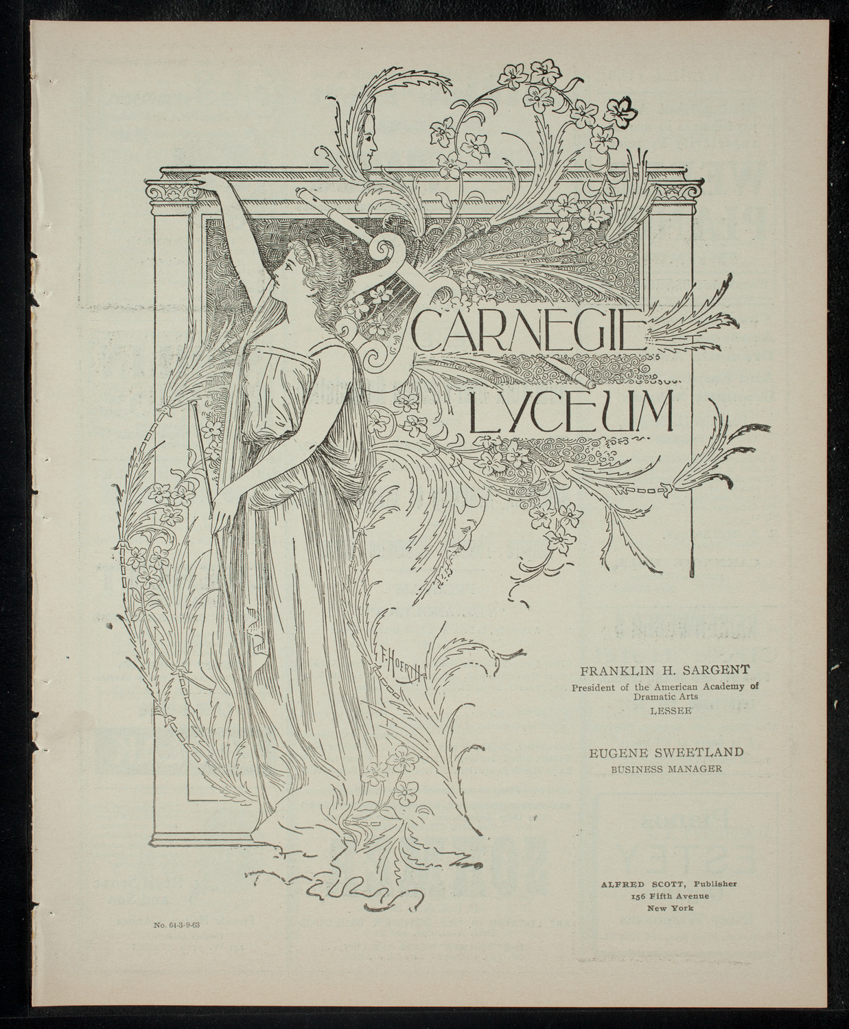 Benefit: New York Diet Kitchen Association (Academy Stock Company: American Academy of Dramatic Arts/Empire Theatre Dramatic School), March 9, 1903, program page 1