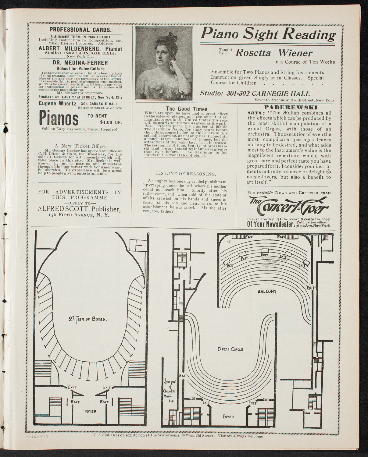 Graduation: College of Pharmacy, April 26, 1901, program page 3