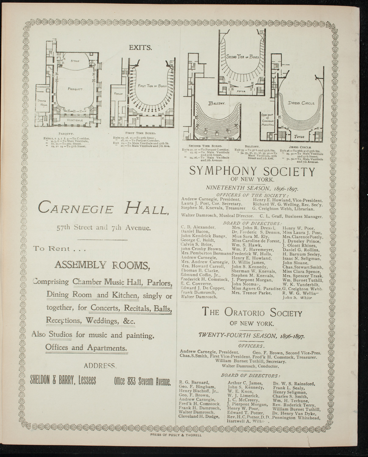 Lecture by F. G. Newlands, March 5, 1897, program page 8
