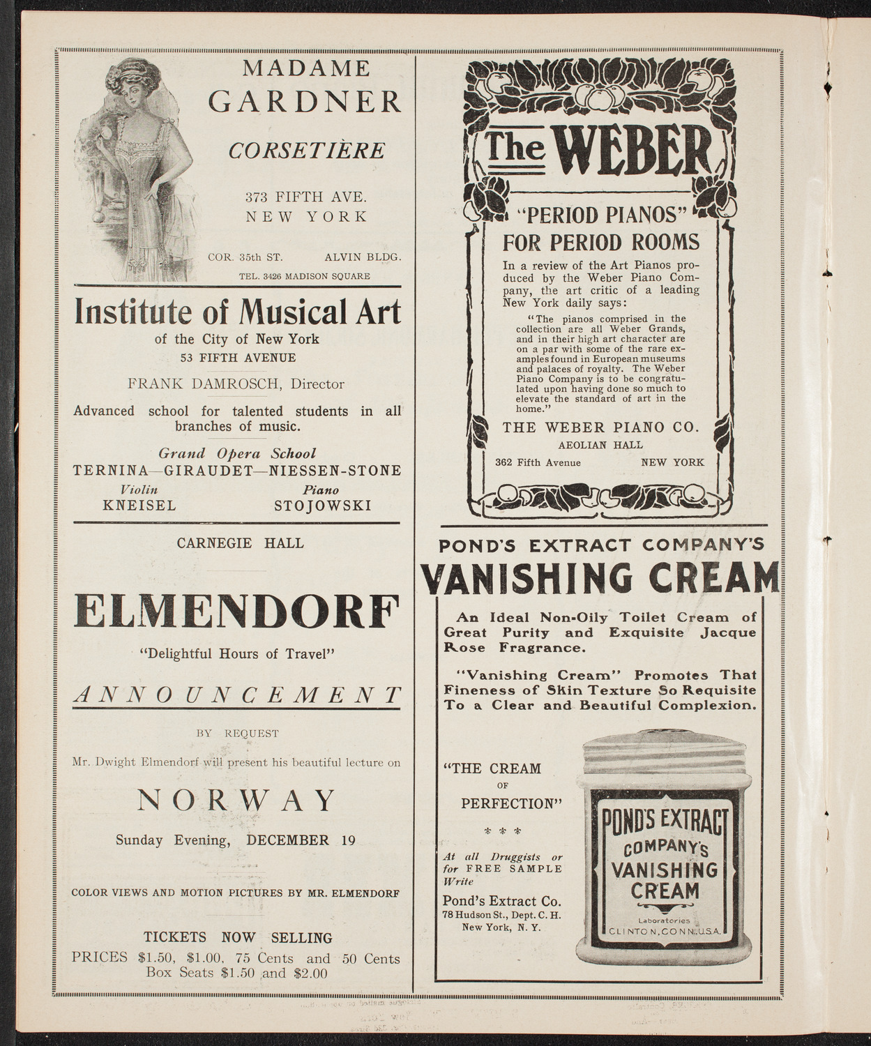 New York Philharmonic, December 17, 1909, program page 6