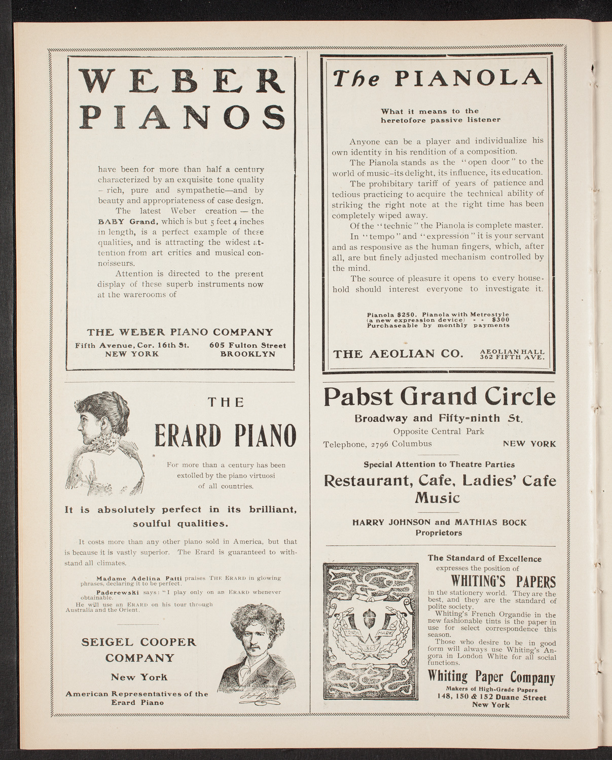 Edwin Grasse with Orchestra, November 12, 1903, program page 6