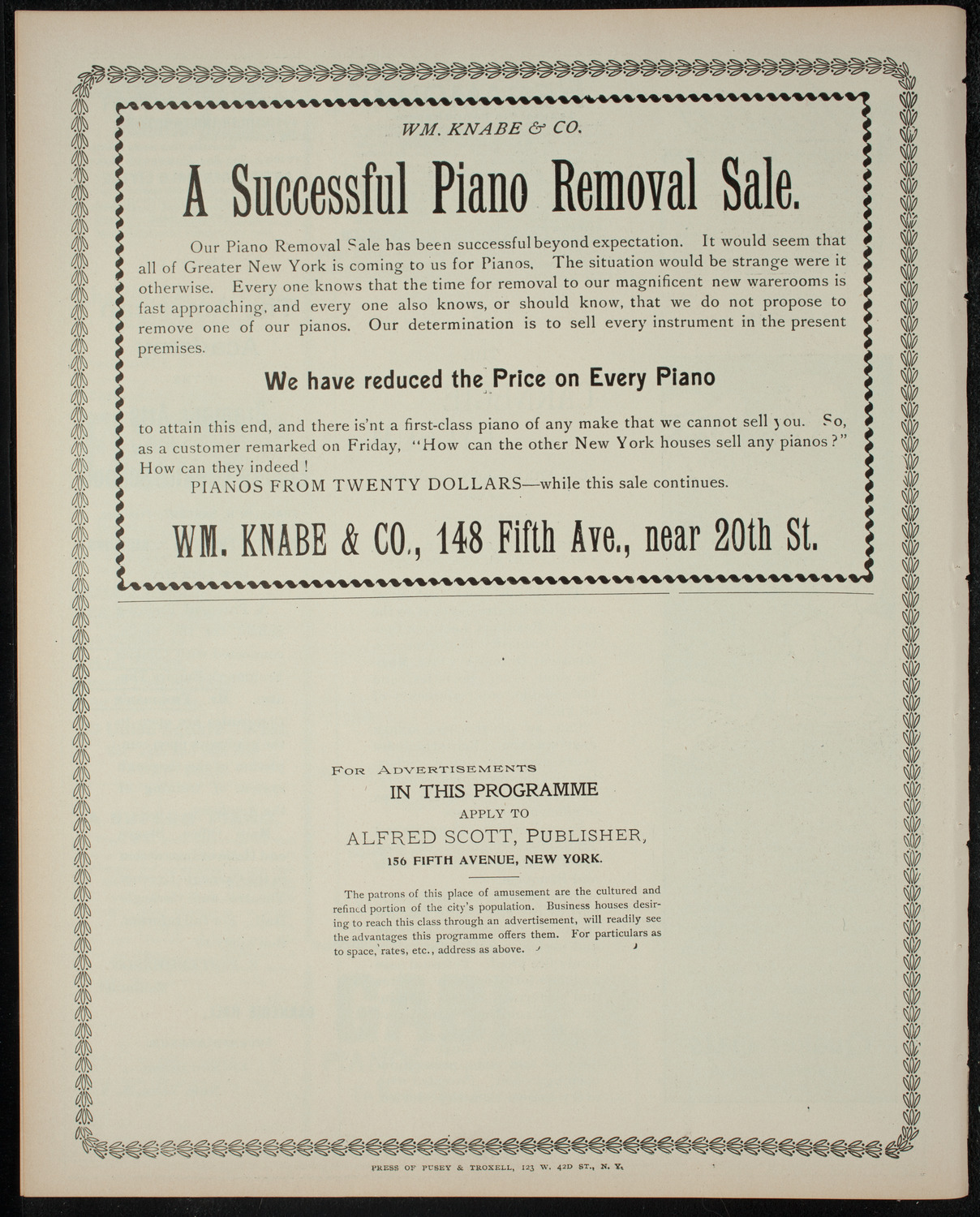 Eppinger Conservatory of Music Student Recital, January 11, 1899, program page 8