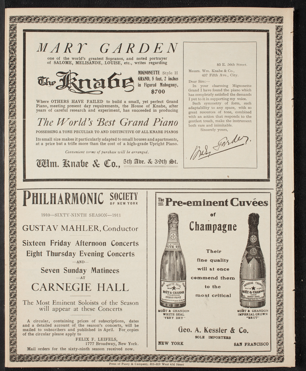 New York Philharmonic, April 2, 1910, program page 12