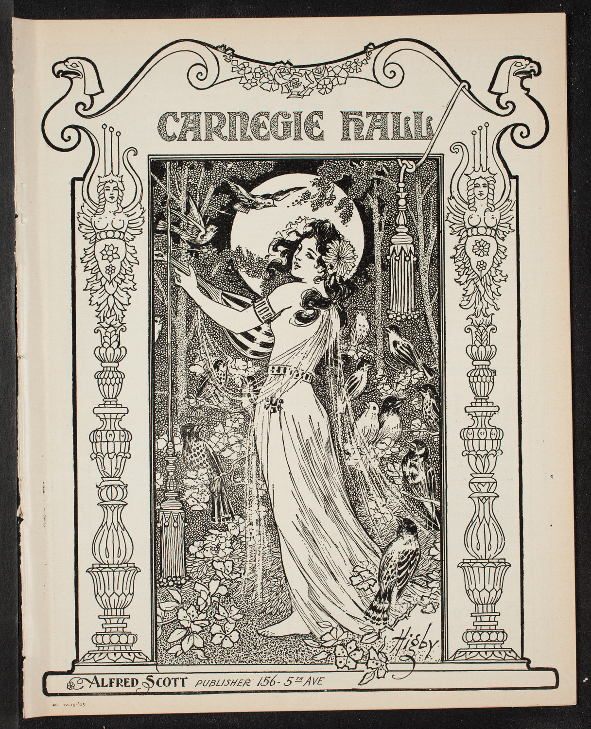 New York Philharmonic, December 15, 1905, program page 1