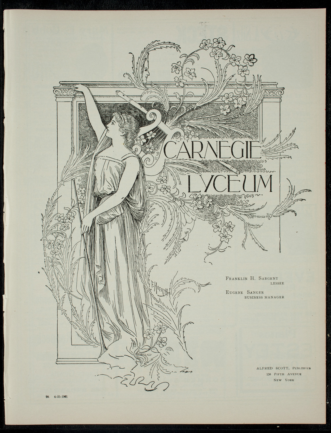 Lecture by Robert H. Thurston, April 25, 1901, program page 1