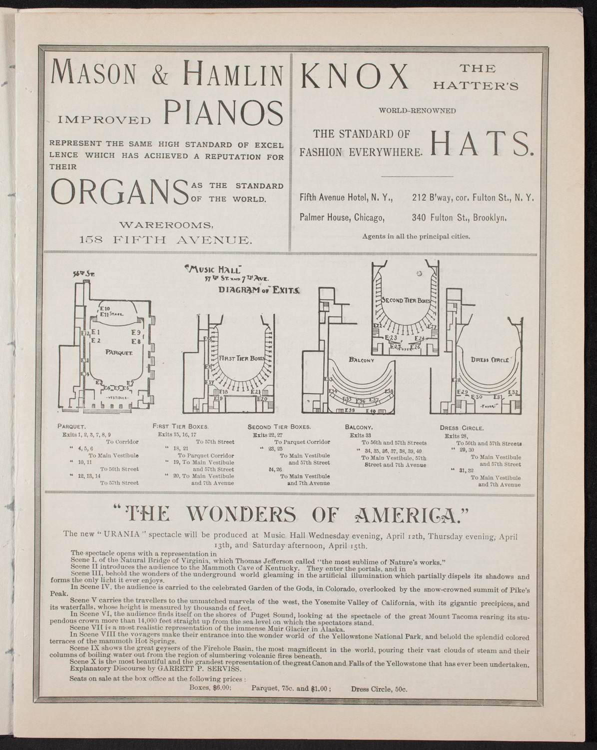 Grand Wagner Concert/ Benefit: Italian Mission, Church of San Salvatore, April 7, 1893, program page 3