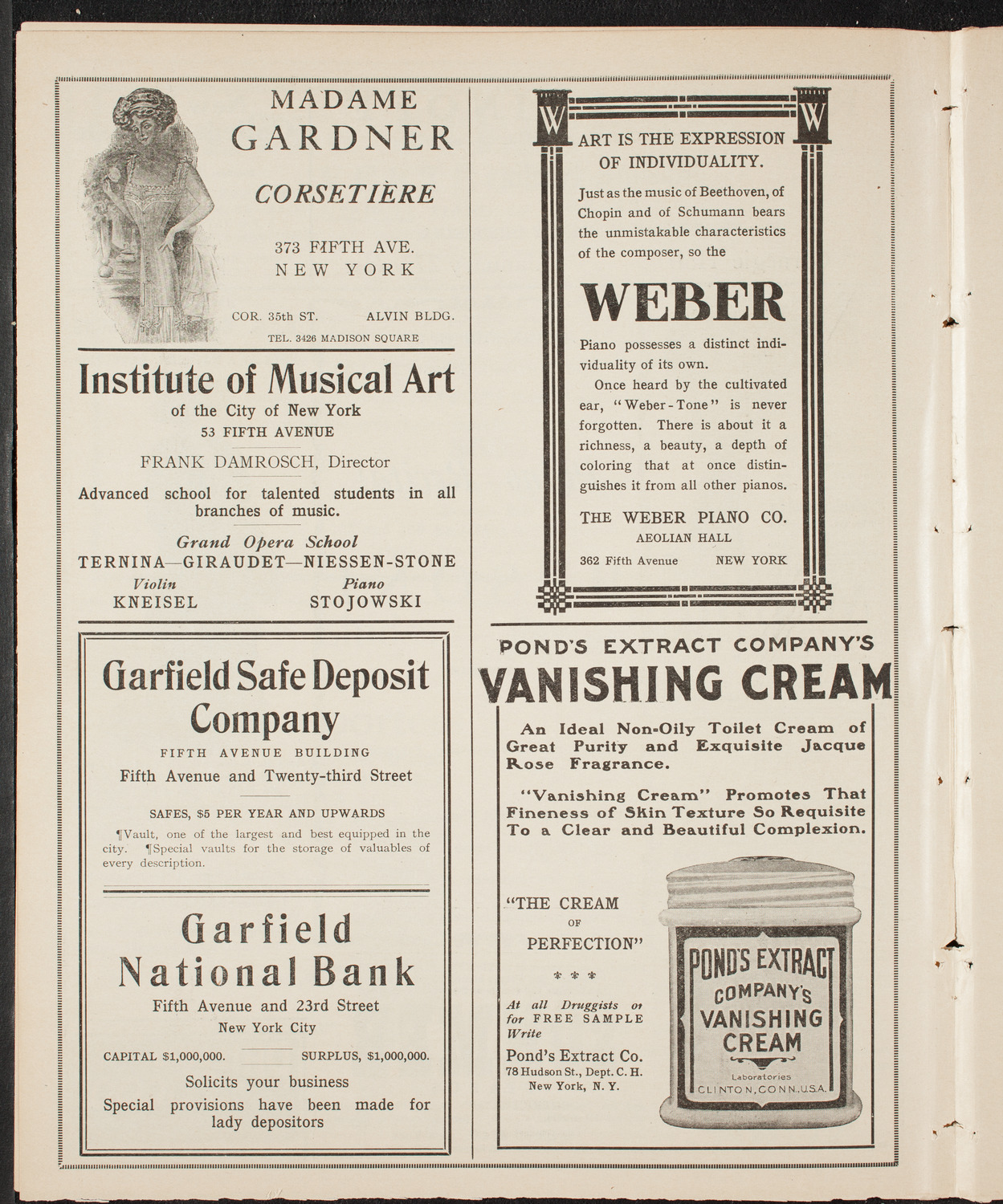 Ferruccio Busoni, Piano, January 25, 1910, program page 6