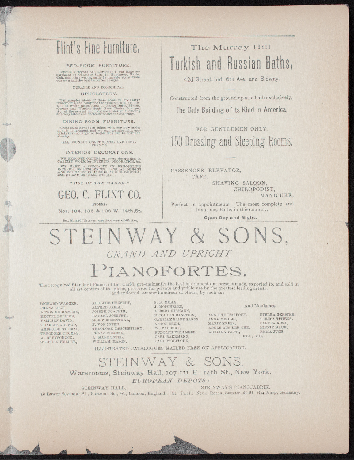 Urania Scientific Theatre, May 21, 1892, program page 3