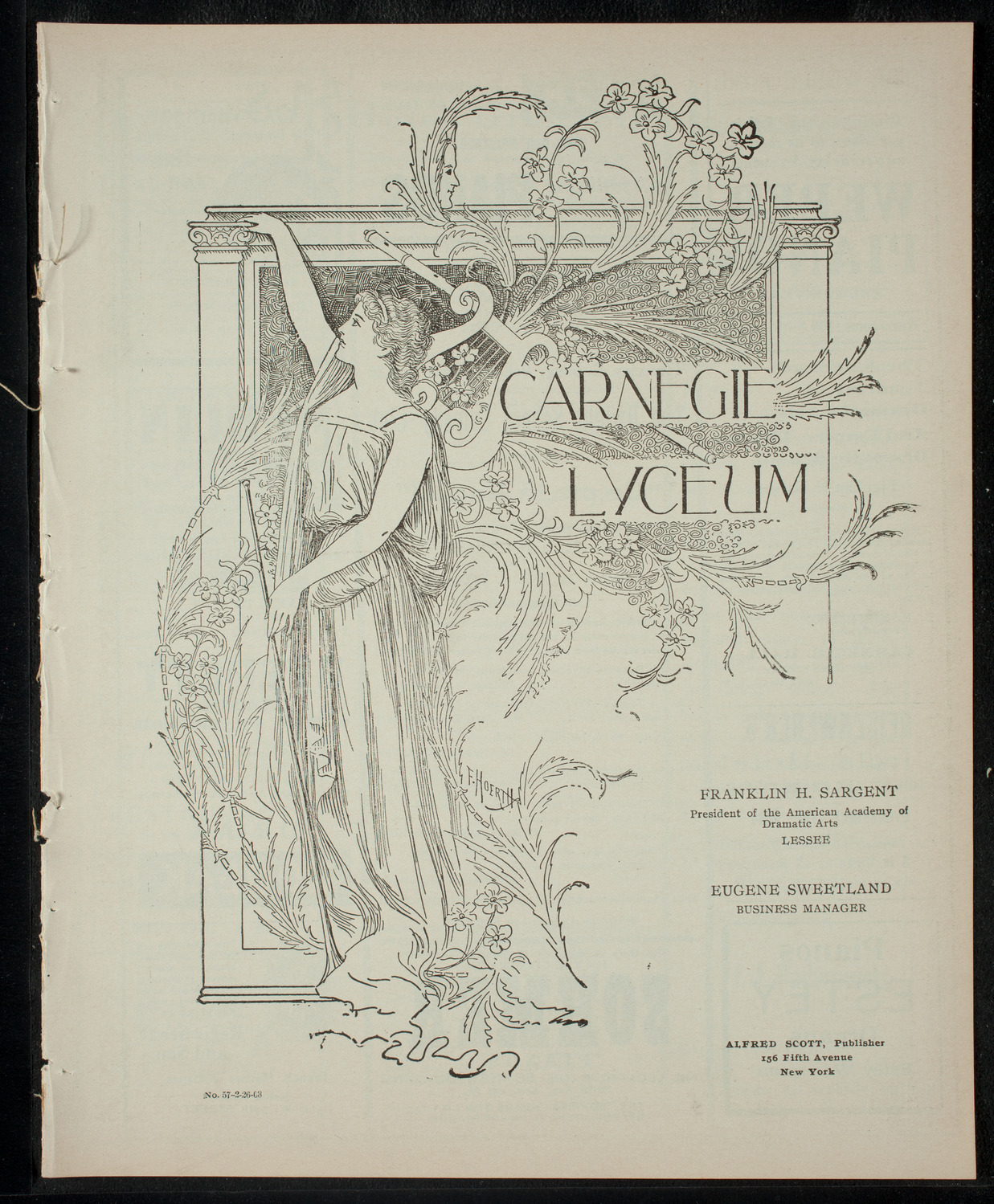 Dwight School Comedy Club, February 26, 1903, program page 1