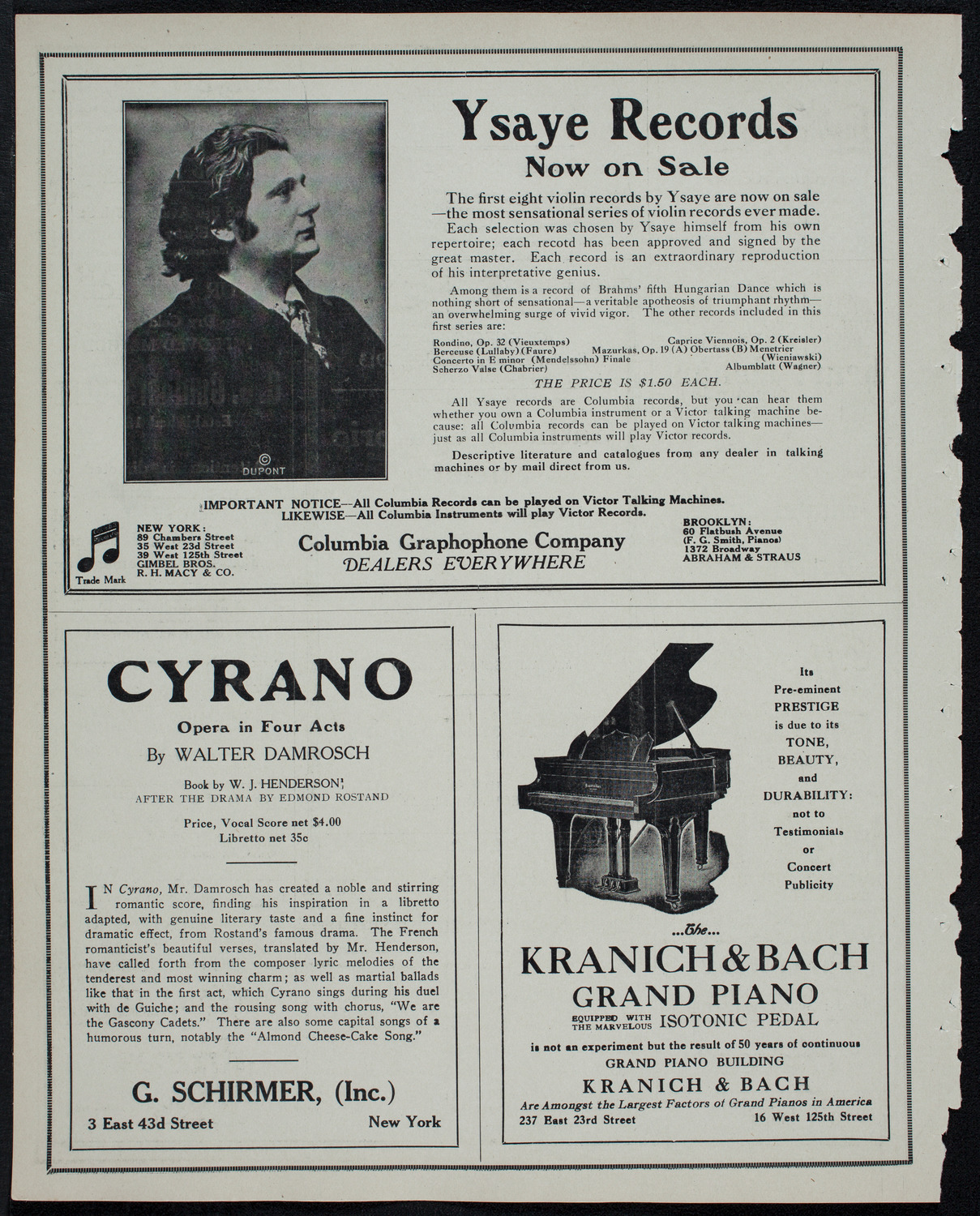 Catholic Oratorio Society, March 9, 1913, program page 6