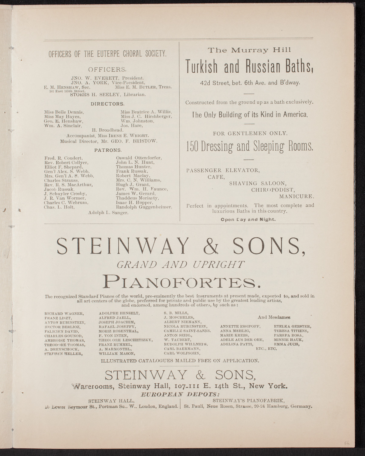 Benefit: Teachers' Mutual Benefit Association, May 6, 1892, program page 5