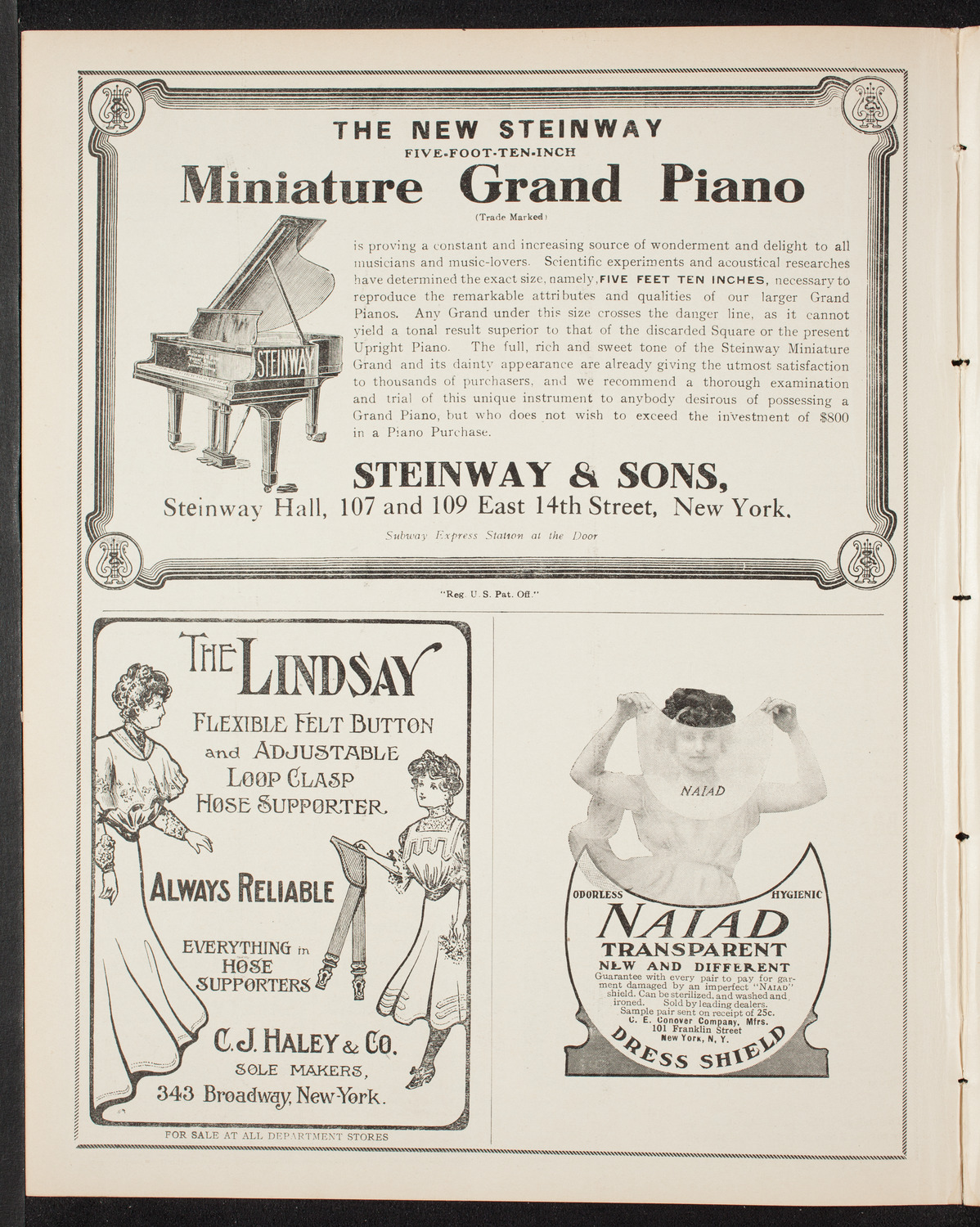 Johanna Gadski, Soprano, April 10, 1908, program page 4