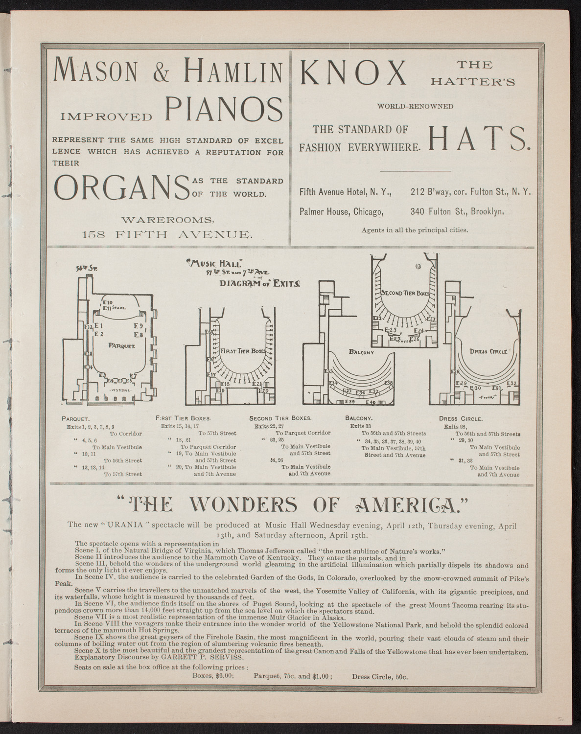 Ignacy Jan Paderewski, Piano, with the New York Symphony Orchestra, April 8, 1893, program page 3
