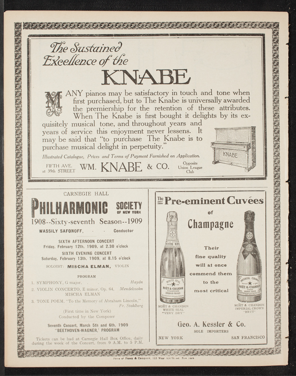 Benefit: Caledonian Hospital Society, February 10, 1909, program page 12