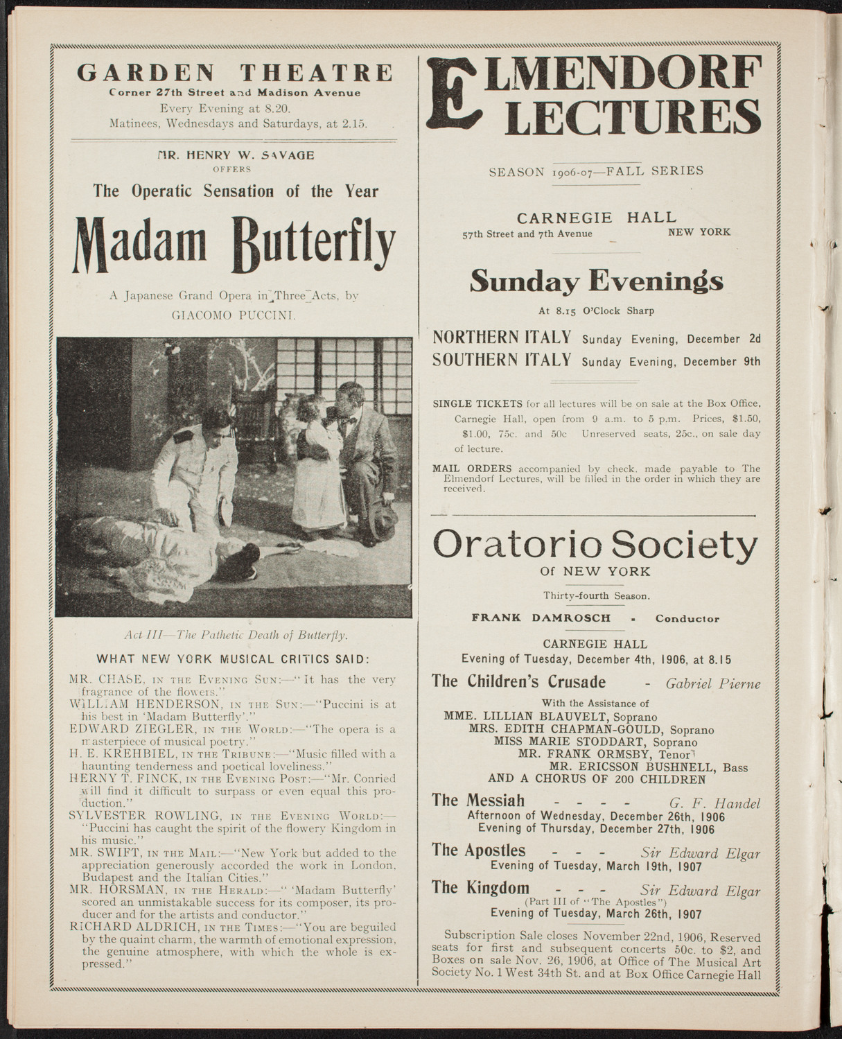 Musurgia, November 27, 1906, program page 10