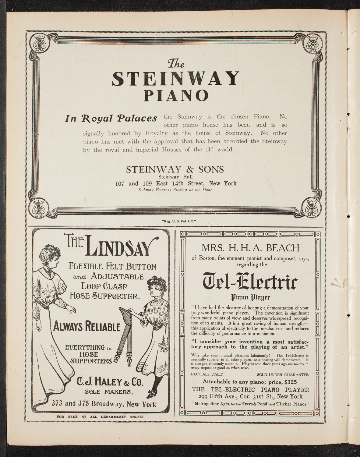 New York Philharmonic, March 5, 1909, program page 4
