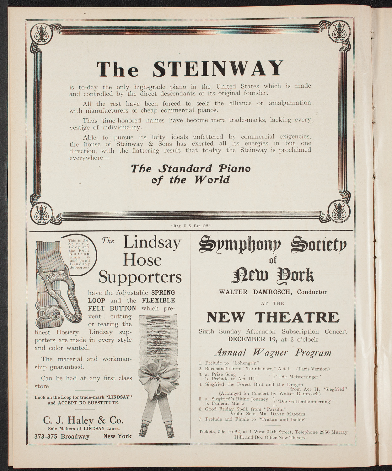 Elmendorf Lecture: At the Gates of the East, December 6, 1909, program page 4