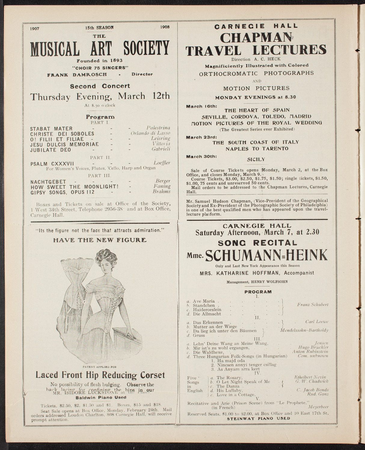 New York Banks' Glee Club, February 27, 1908, program page 10