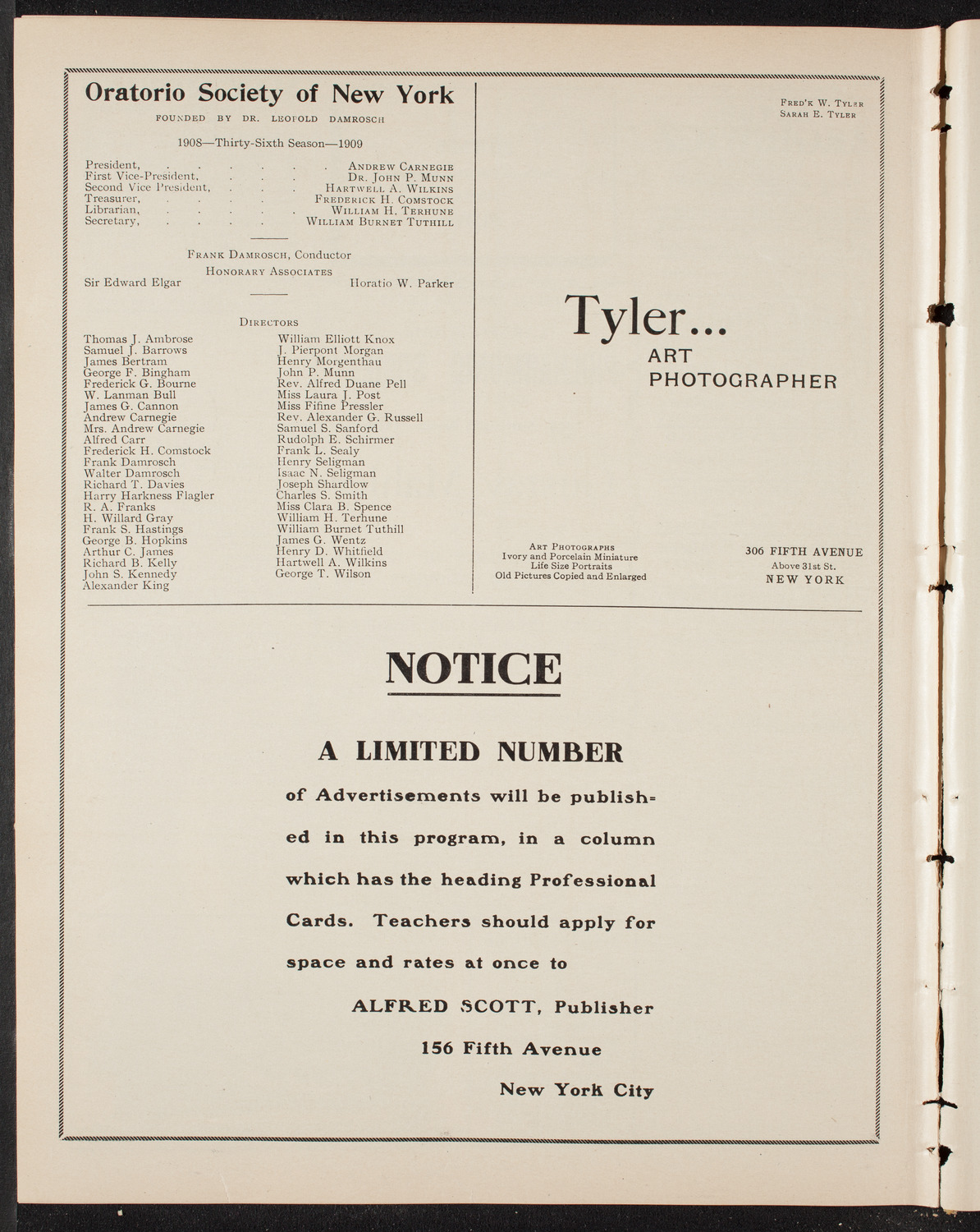 Graduation: Packard Commercial School, May 24, 1909, program page 10