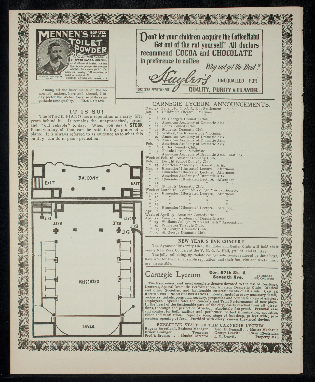 Soirée de l'Alliance Française, December 29, 1902, program page 4