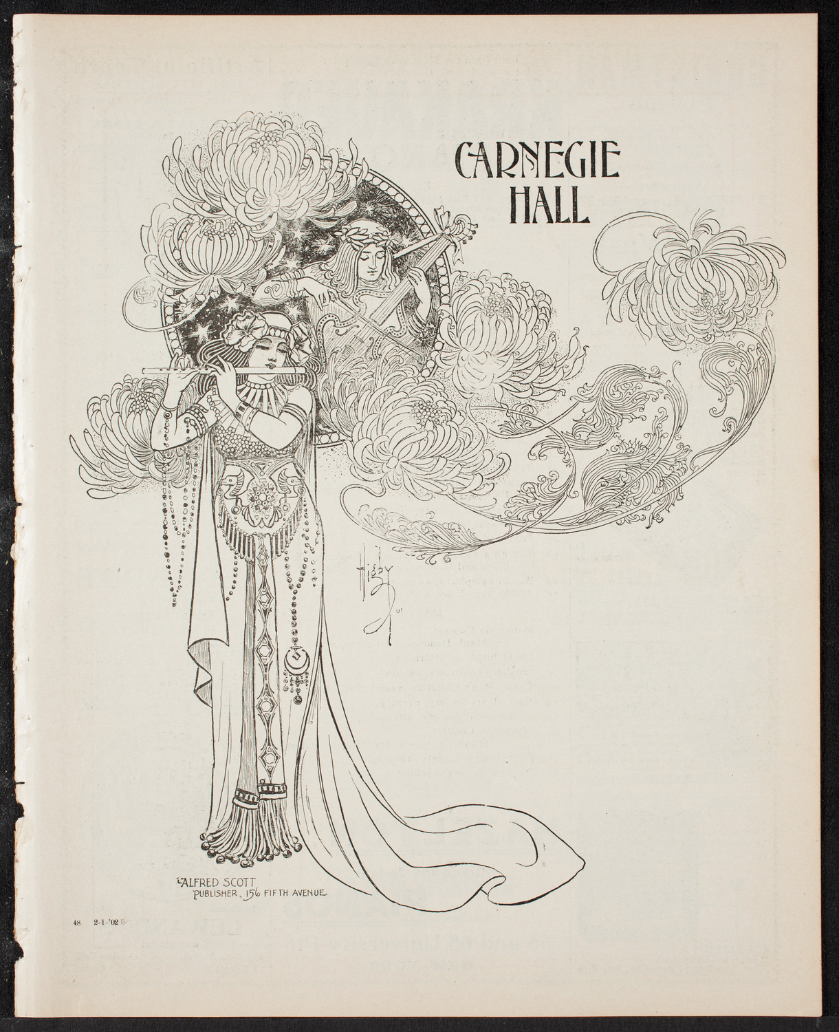 New York Philharmonic, February 1, 1902, program page 1