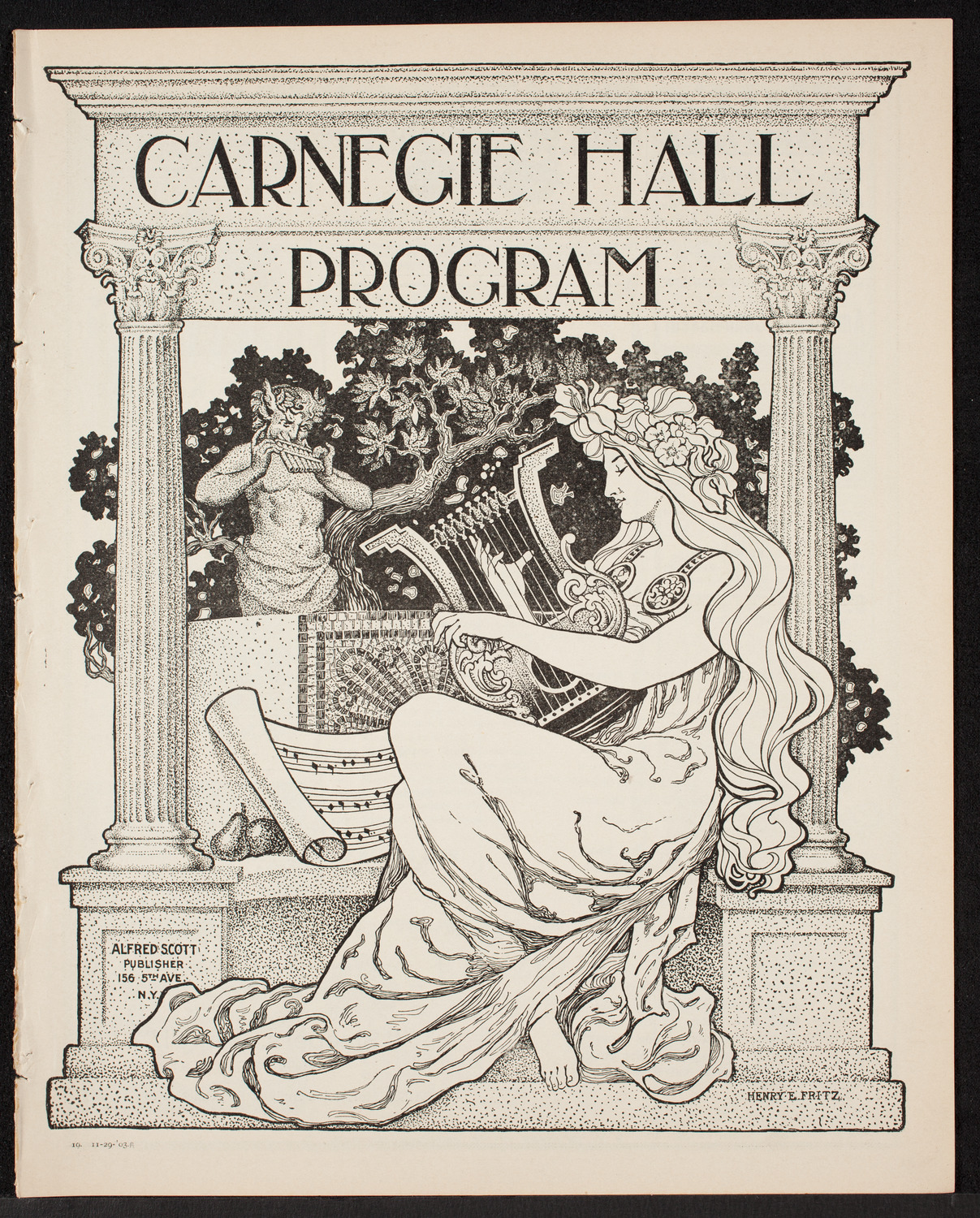 New York Symphony Orchestra, November 29, 1903, program page 1