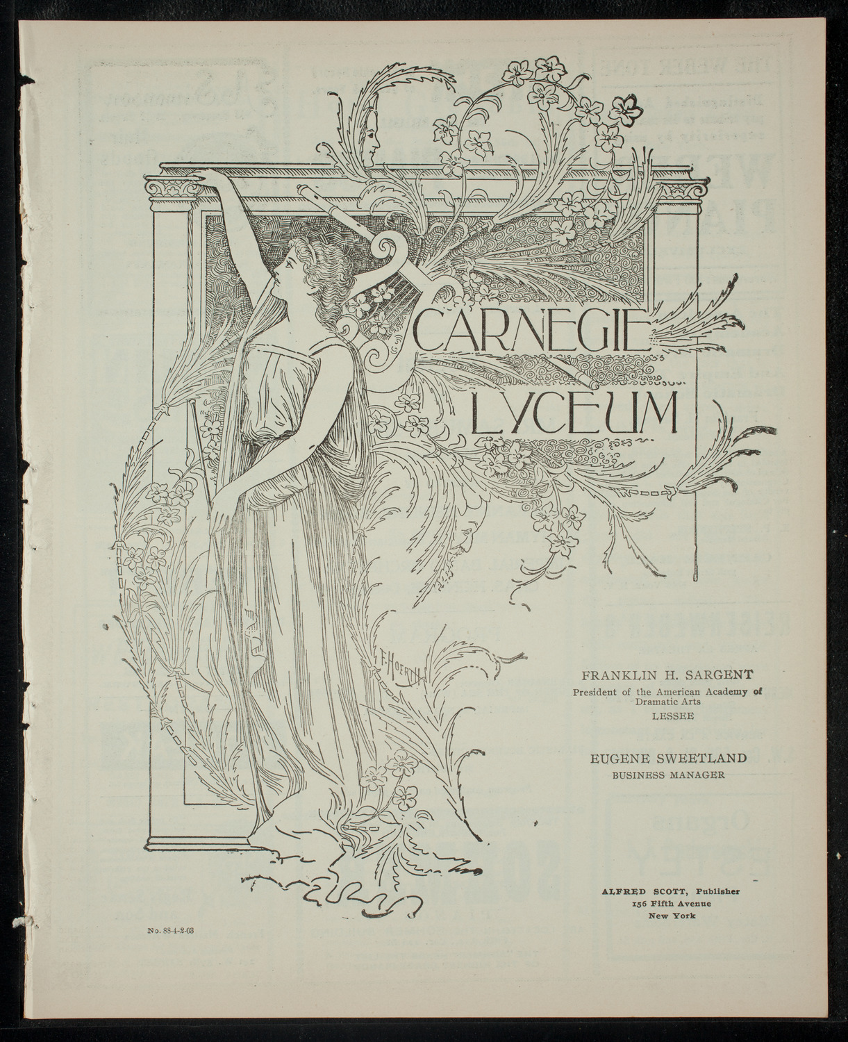 Samuel Siegel and Others, April 2, 1903, program page 1