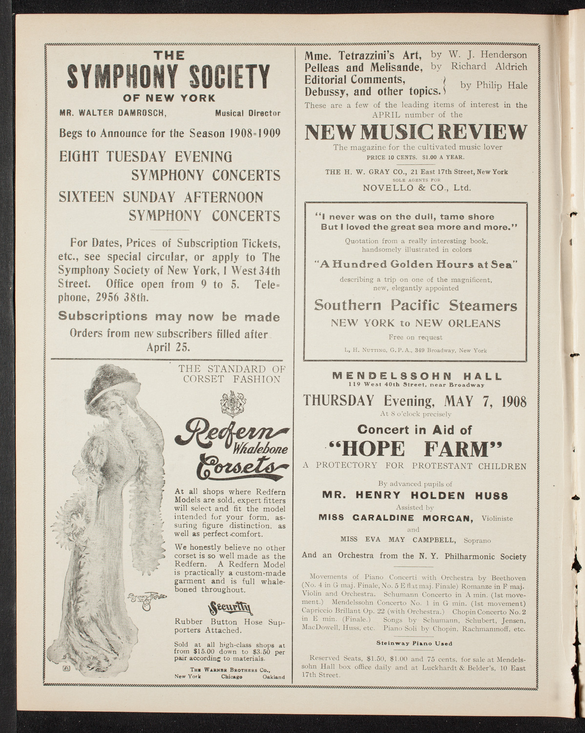 Centenary Celebration of The Diocese of New York, April 29, 1908, program page 2